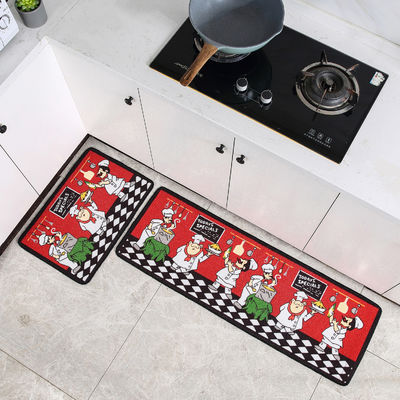 Anti-Fatigue Tejidos Impresos 3D Alfombras de cocina y alfombras Conjunto de 2 con apoyo de caucho TPR