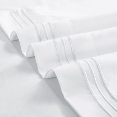 Cama más barata 200TC 100% poliéster microfibra tres líneas de bordado conjunto de Xinpai