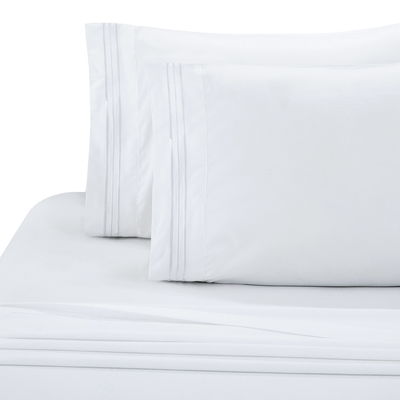 Cama más barata 200TC 100% poliéster microfibra tres líneas de bordado conjunto de Xinpai