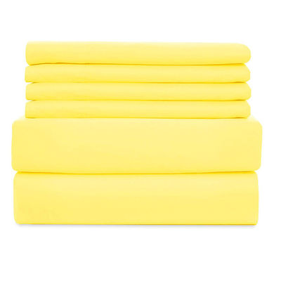 Estándares Nacionales Calidad de la resistencia al color Bambú Serie 2200 Hoja de microfibra cepillada Conjunto 6pcs