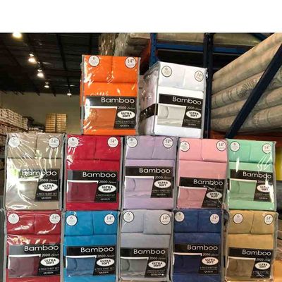 Estándares Nacionales Calidad de la resistencia al color Bambú Serie 2200 Hoja de microfibra cepillada Conjunto 6pcs