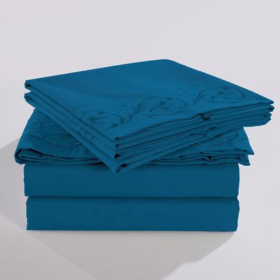 Listo para el envío Lujo Rollo Flores bordado Sillón de cama en microfibra suave cepillado