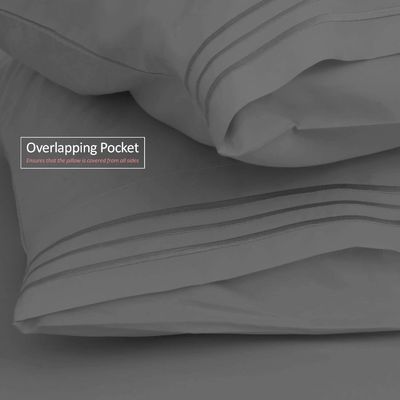 4pcs tres líneas bordado hotel mantel de cama 100% poliéster