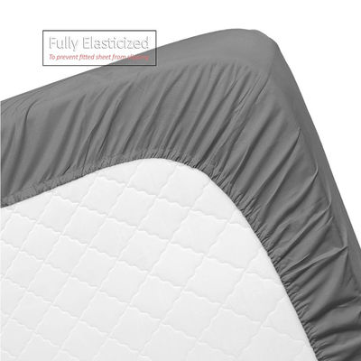 4pcs tres líneas bordado hotel mantel de cama 100% poliéster