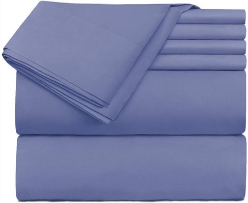 6pcs suave cepillado 2200 cuento de hilos Hoja de tejido de bambú No se puede lavar en la máquina de llenado