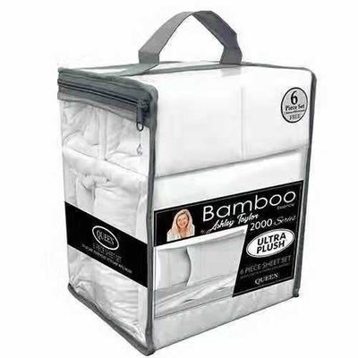 Cuenta de tejidos sólida más nueva sábana de cama cepillada de microfibra ropa de cama de bambú Set 6pcs para el dormitorio