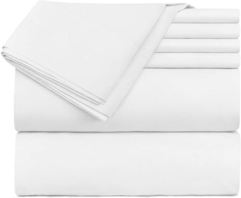 Cuenta de tejidos sólida más nueva sábana de cama cepillada de microfibra ropa de cama de bambú Set 6pcs para el dormitorio
