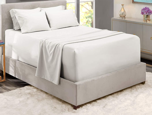 Cuenta de tejidos sólida más nueva sábana de cama cepillada de microfibra ropa de cama de bambú Set 6pcs para el dormitorio