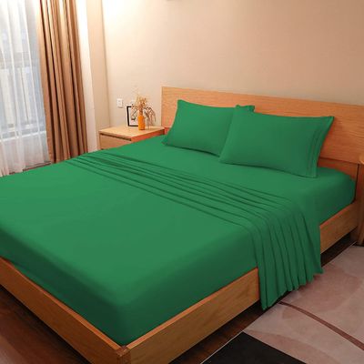 Embroidery Two Lines Sheet Set 4pcs para los EE.UU. 100% de poliéster de fibra microfibra