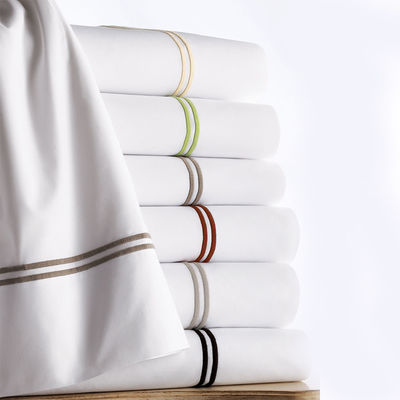 Set de ropa de cama para niños 100% de poliéster bordado con cuerda de rayas sábanas de cama 3pcs y 4pcs