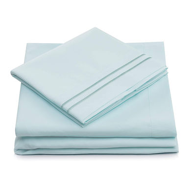 90 gramos de cama de microfibra con dos líneas de bordado 3pcs y 4pcs Set lavable en máquina