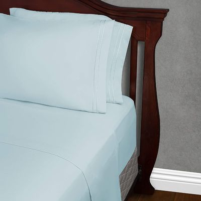 90 gramos de cama de microfibra con dos líneas de bordado 3pcs y 4pcs Set lavable en máquina