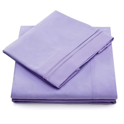 90 gramos de cama de microfibra con dos líneas de bordado 3pcs y 4pcs Set lavable en máquina