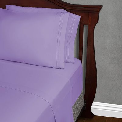 90 gramos de cama de microfibra con dos líneas de bordado 3pcs y 4pcs Set lavable en máquina