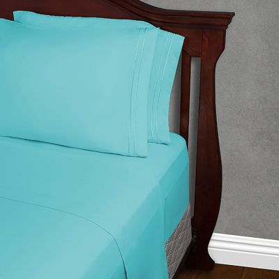 Lámina de cama de microfibra de patrón sólido conjunto 133 * 60 densidad de tela