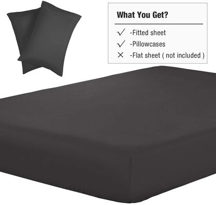 133 * 60 Densidad de tejido 3 piezas de hojas ajustadas para colchones profundos de 20 pulgadas 2 fundas de almohada