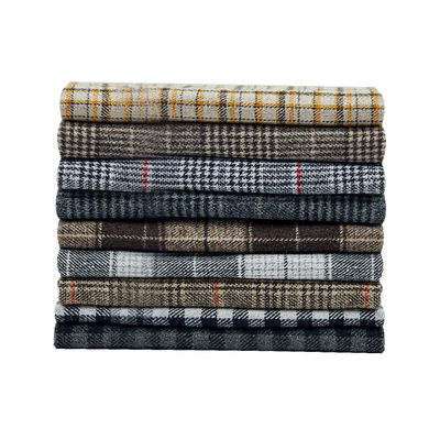 Tejido de lana con patrón de verificación italiano para pantalones de alta calidad de otoño e invierno