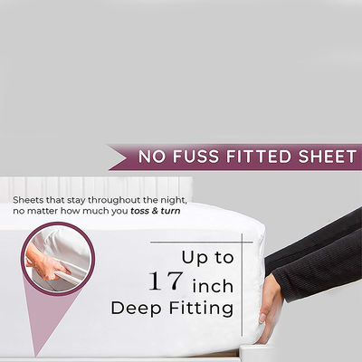 100% poliéster fresco transpirable lujoso flecha plissada 4 piezas sábanas de cama 4PCS