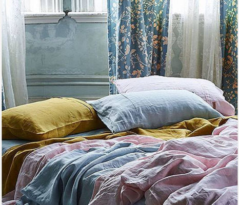 Líneas de lino lavadas puras de ropa de cama de lino europeo personalizable y se puede personalizar