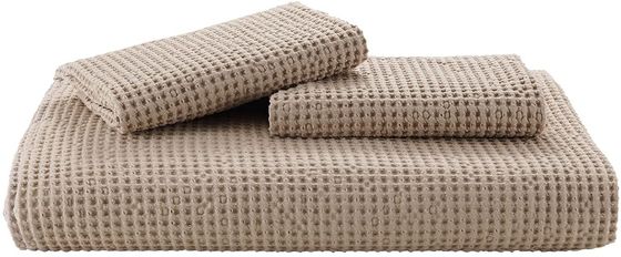 Agregue un toque de lujo a su dormitorio con el conjunto de cubierta de colchoneta de tejido de gofres 100% de algodón