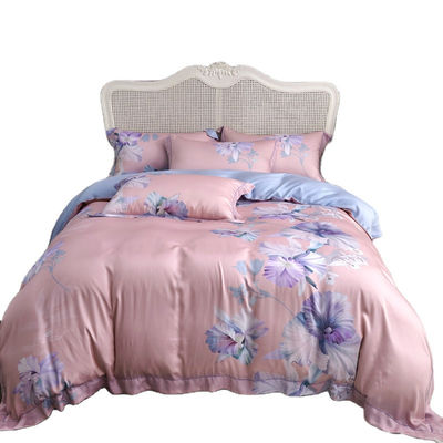 Diseño de flores personalizado Lavable 60s 100% Lyocell Sateen Set de ropa de cama para el dormitorio grado A