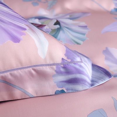 Diseño de flores personalizado Lavable 60s 100% Lyocell Sateen Set de ropa de cama para el dormitorio grado A