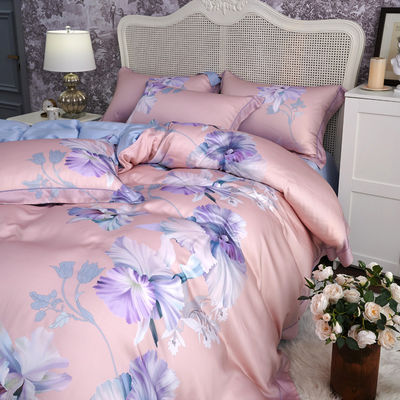 Diseño de flores personalizado Lavable 60s 100% Lyocell Sateen Set de ropa de cama para el dormitorio grado A