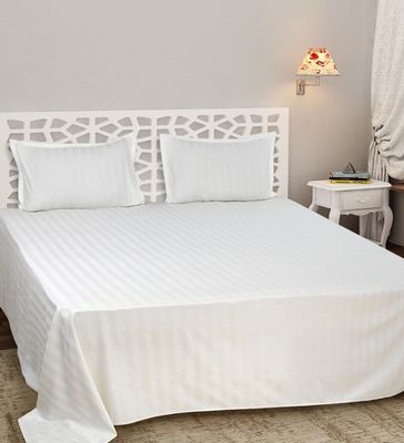 Cuenta de hilos 300tc 100% de algodón estriado Set de ropa de cama de satén para hotel de lujo 5 estrellas