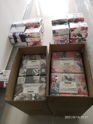 No hay llenado 6pcs de tejido de microfibra 80gm 100% de poliéster de ropa de cama en el mejor