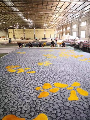 Alfombra de lana y seda de forma personalizada y de temporada 100% hecha a mano para el salón