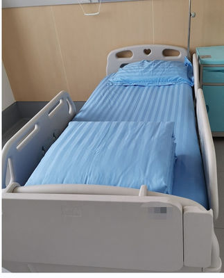 Sillones de ropa de cama de hospital de algodón 100% de color azul y blanco con rayas
