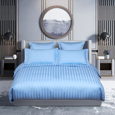 Sillones de ropa de cama de hospital de algodón 100% de color azul y blanco con rayas