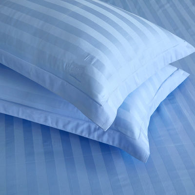 Sillones de ropa de cama de hospital de algodón 100% de color azul y blanco con rayas