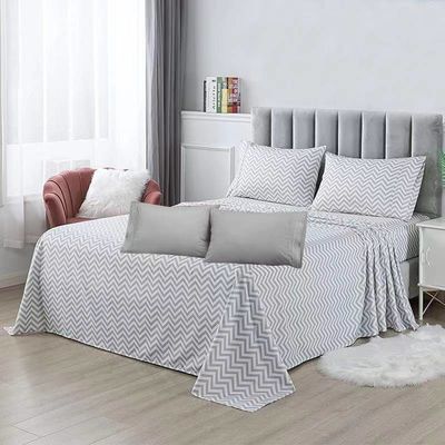 Tejido de microfibra para el dormitorio 80gm 100% de poliéster Set de sábanas de cama 4pcs en estilo moderno