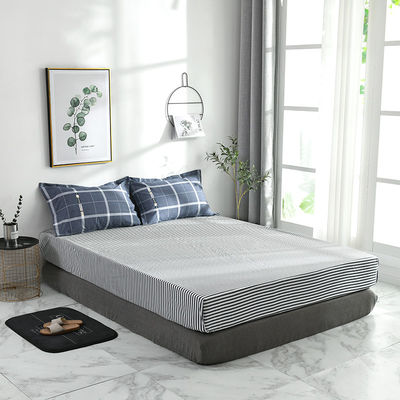 100% de fibra de poliéster personalizada 4 piezas 2021 King Size Set de ropa de cama de algodón 300Tc para el dormitorio