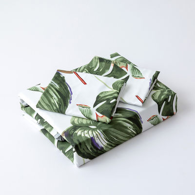 Set de ropa de cama africana para el dormitorio con 300tc de recuento de hilos e impresión de patrones de hojas personalizados