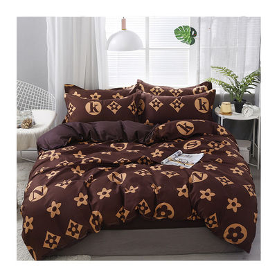 Set de ropa de cama africana para el dormitorio con 300tc de recuento de hilos e impresión de patrones de hojas personalizados