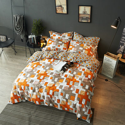 Modelo teñido de hilo 100% Set de cubierta de colcha de bambú estilo moderno con fundas de almohada