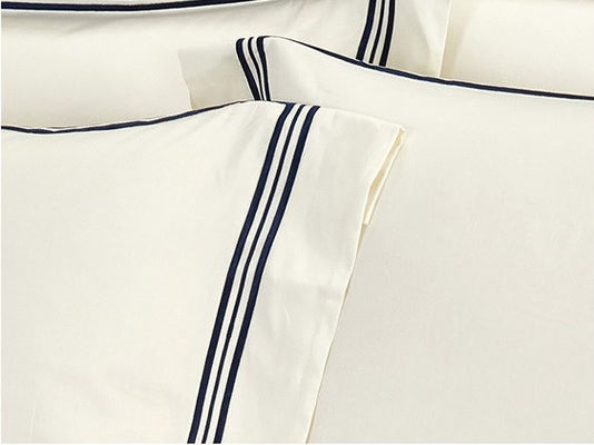 Elegante hogar de los años 60 de algodón puro ropa de cama de hotel personalizada con patrón teñido de hilo