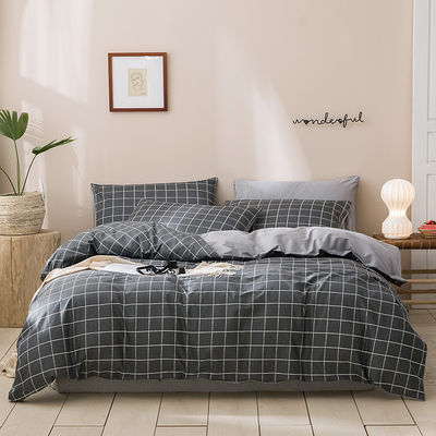4 piezas de patrón sólido 100% puro francés suave duradero de lino ropa de cama y edredones