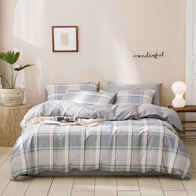 4 piezas de patrón sólido 100% puro francés suave duradero de lino ropa de cama y edredones