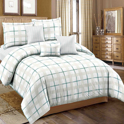 Confección personalizada de ropa de cama con rayas de hilo teñido de placas Confección personalizada de almohadillas Sí