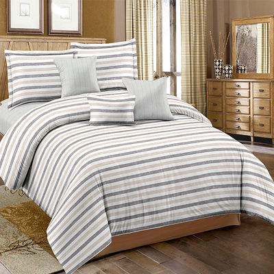 Confección personalizada de ropa de cama con rayas de hilo teñido de placas Confección personalizada de almohadillas Sí