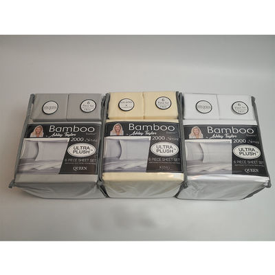 Compuesto de ropa de cama de bambú hipoalergénico de 6 piezas para el dormitorio en estilo europeo y estadounidense