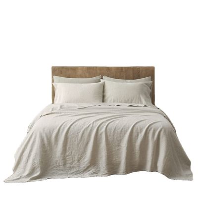 Gran tamaño de piedra Lavado de ropa de cama francesa Set de 4 100% de lino puro estilo europeo