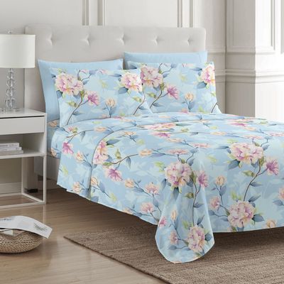 Flower Design Set de sábanas de cama para camas de 1,5 m y 5 pies La adición perfecta a su hogar