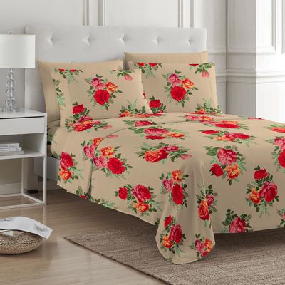 80gm 100% de poliéster tejido de microfibra Seti de sábanas de cama 6pcs con diseño personalizado