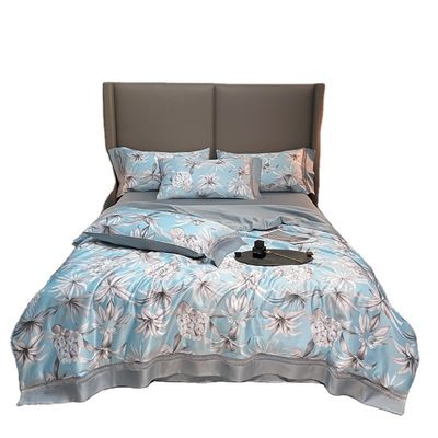 Estilizado Tencel Modal Sheet Set de almohada con cubierta de edredón bordado y almohadillas