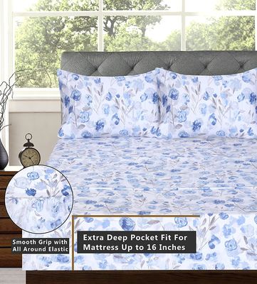 133x72 Tejido 100% de algodón Sábanas de cama 4 piezas de ropa de cama Material de algodón orgánico