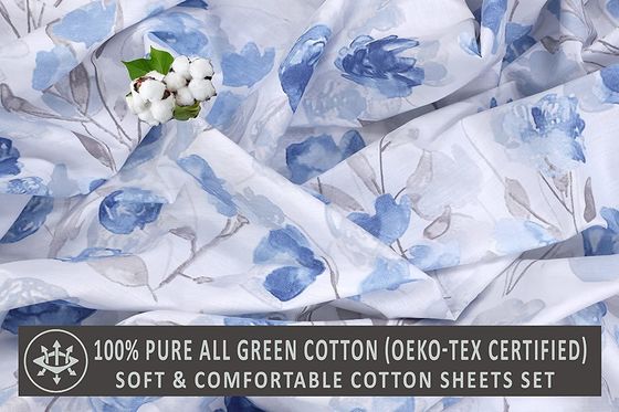 133x72 Tejido 100% de algodón Sábanas de cama 4 piezas de ropa de cama Material de algodón orgánico